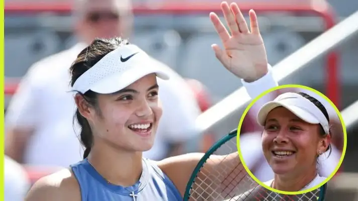 Pictured: Emma Raducanu and Amanda Anisimova