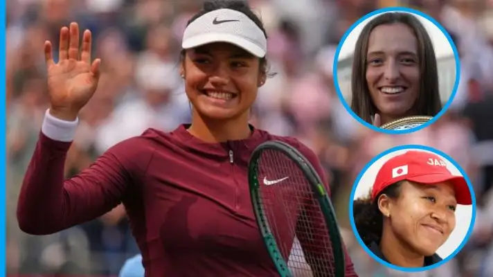 Emma Raducanu, Iga Swiatek, and Naomi Osaka.
