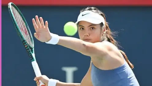 Pictured: Emma Raducanu during a match