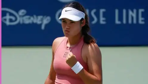 Emma Raducanu in action