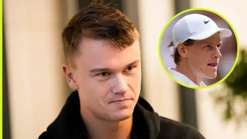 Pictured: Holger Rune and Jannik Sinner