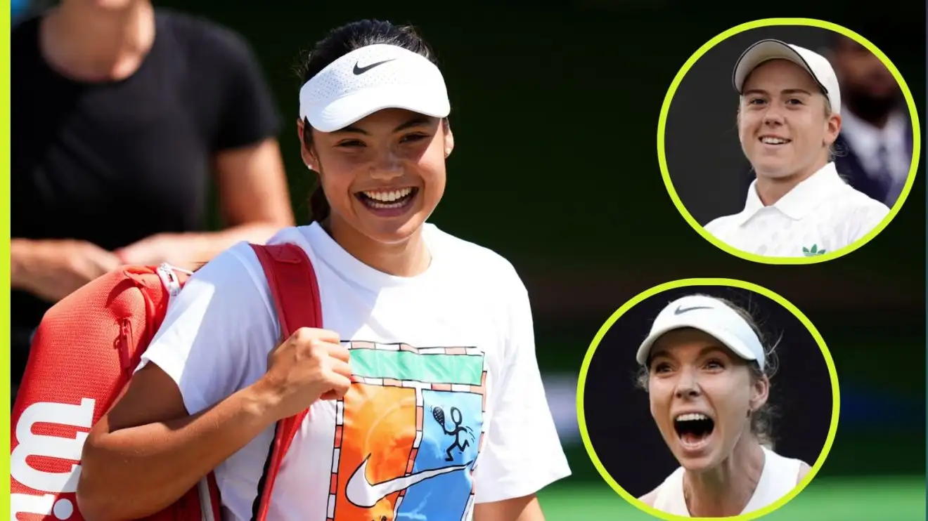 Emma Raducanu, Sonay Kartal and Katie Boulter