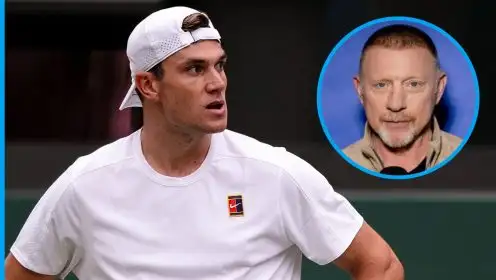 Jack Draper and Boris Becker.