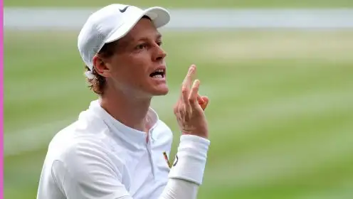 Pictured: Jannik Sinner in action