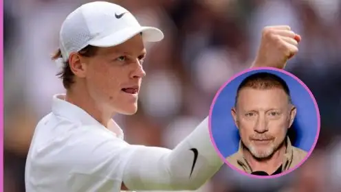 Jannik Sinner and Boris Becker.