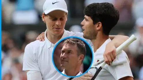 Jannik Sinner, Carlos Alcaraz, and Pat Cash.