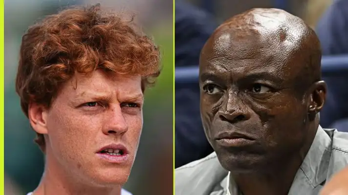 L-R: Jannik Sinner and Seal.