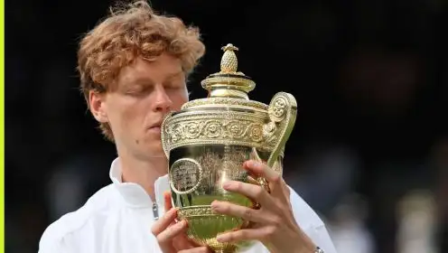 Jannik Sinner with the 2025 Wimbledon title