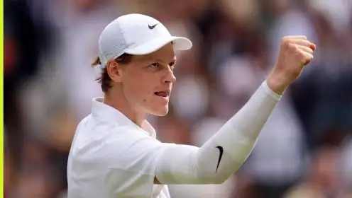 Jannik Sinner celebrates his win