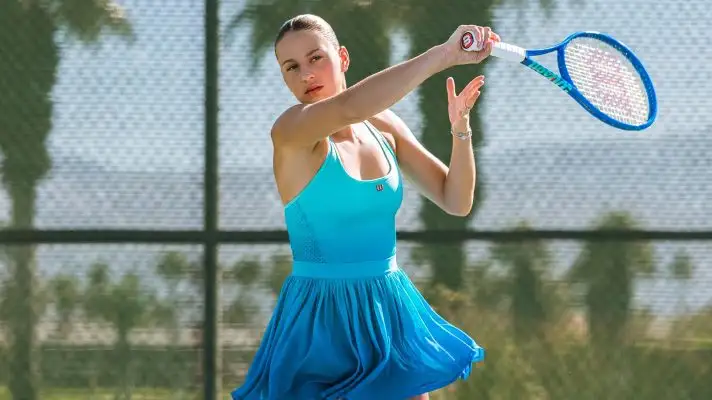Marta Kostyuk with the Wilson Ultra v5
