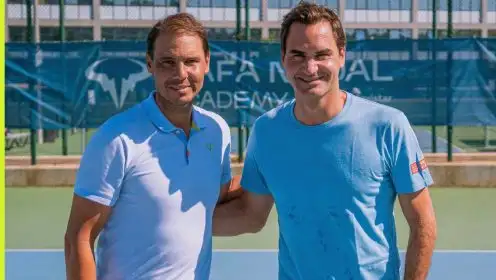 Rafael Nadal and Roger Federer