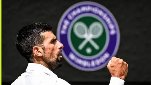 Novak Djokovic in action