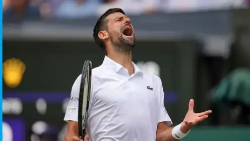 A frustrated Novak Djokovic