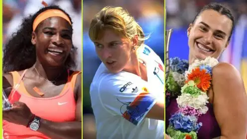 L-R: Serena Williams, Steffi Graf, and Aryna Sabalenka.