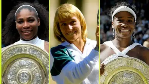 L-R: Serena Williams, Martina Navratilova, and Venus Williams.