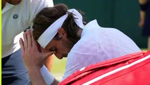 Stefanos Tsitsipas was forced to retire at Wimbledon