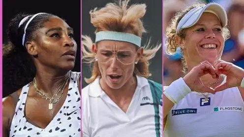 L-R: Serena Williams, Martina Navratilova, and Laura Siegemund.