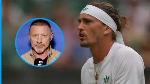 Alexander Zverev and Boris Becker.