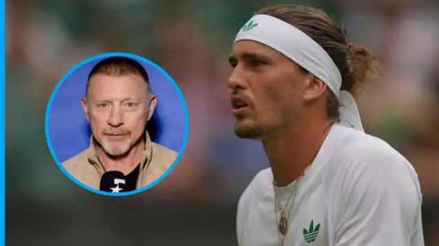 Alexander Zverev and Boris Becker.