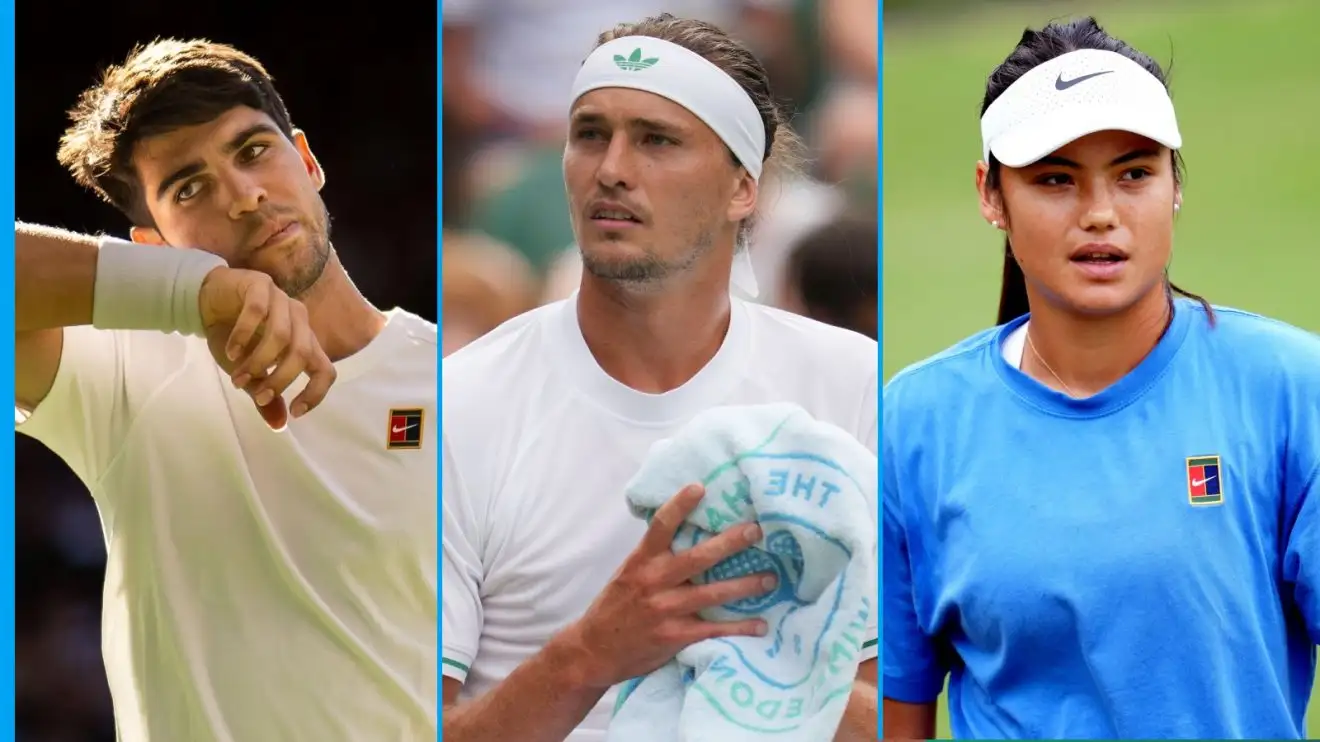 Alcaraz, Zverev and Raducanu
