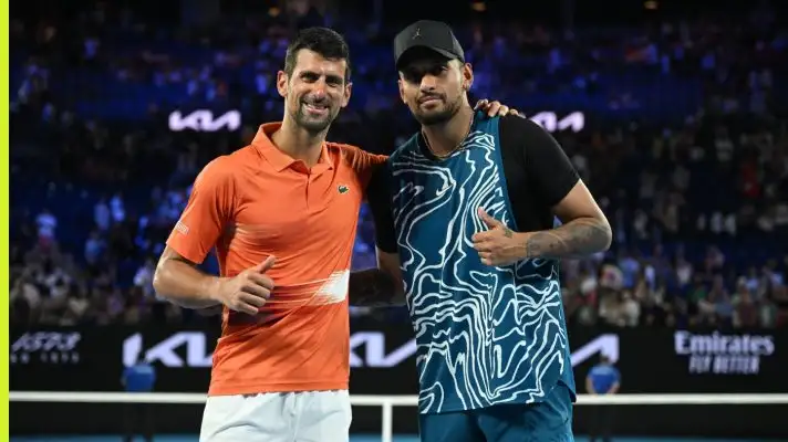 Novak Djokovic and Nick Kyrgios