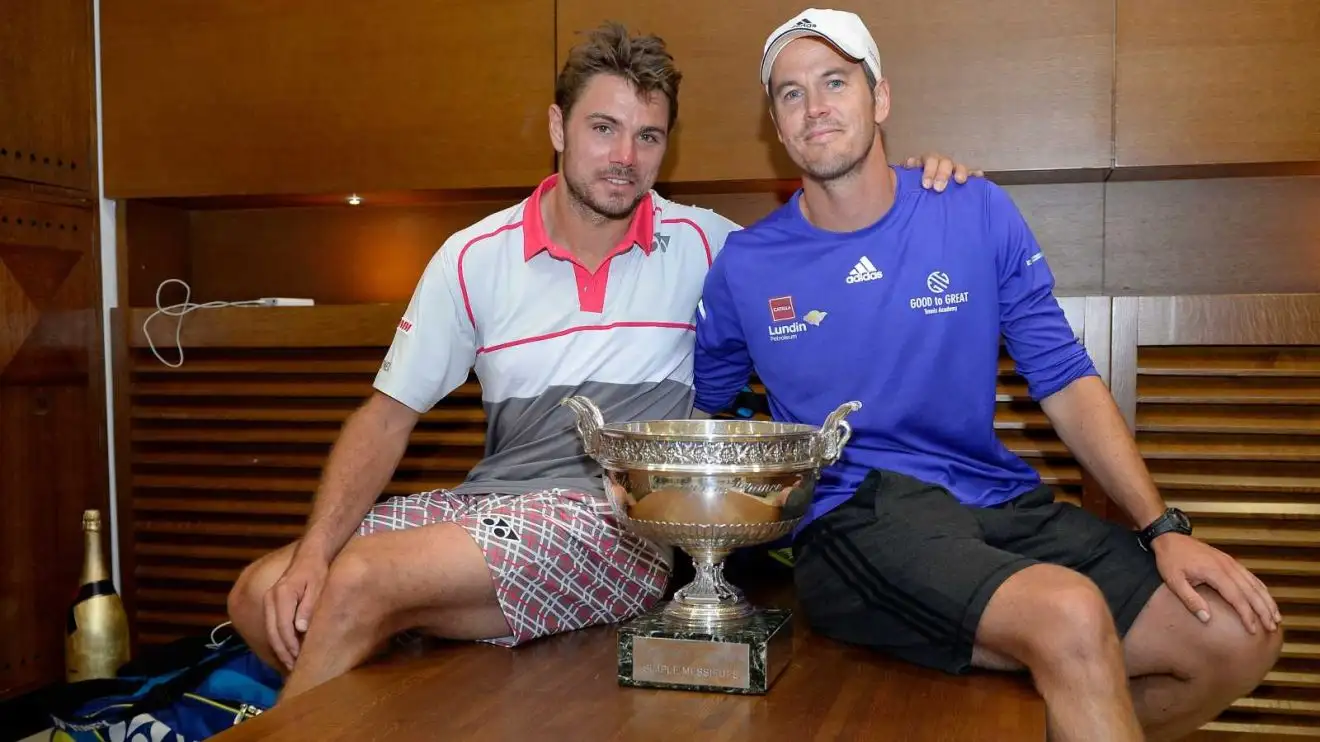 Magnus Norman alongside Stan Wawrinka