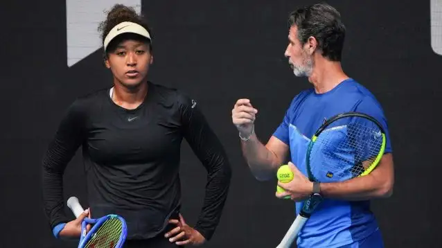 Naomi Osaka with Patrick Mouratoglou in Australia