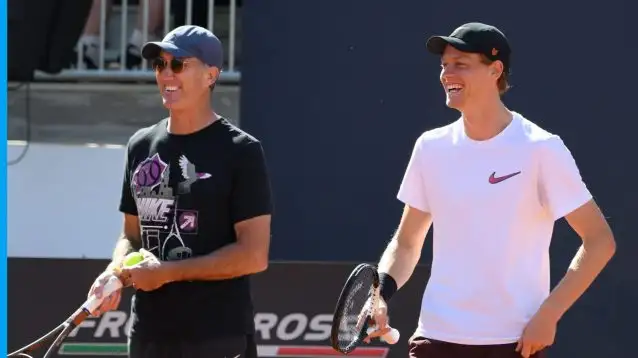 Darren Cahill and Jannik Sinner