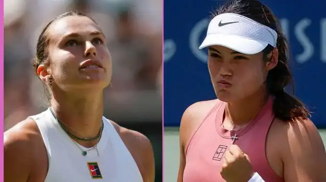 Pictured: Aryna Sabalenka and Emma Raducanu