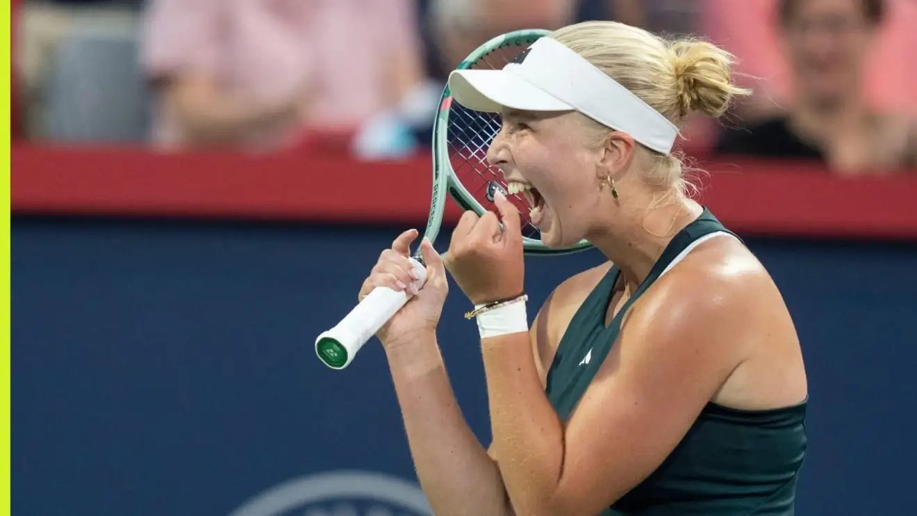 Clara Tauson celebrations