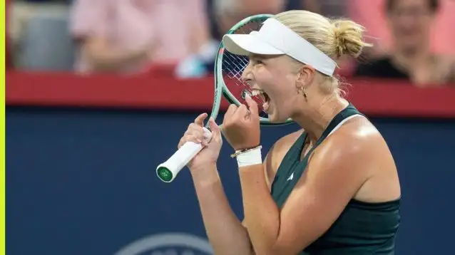 Clara Tauson celebrations