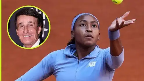 Pictured: Coco Gauff and Rick Macci