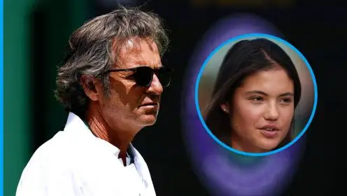 Francisco Roig and Emma Raducanu.