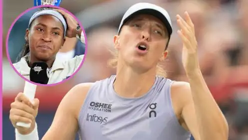 Pictured: Iga Swiatek with Coco Gauff inset