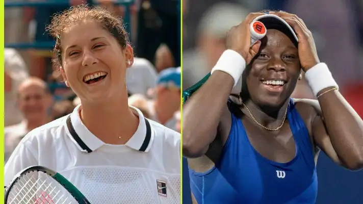 Pictured: Monica Seles and Victoria Mboko