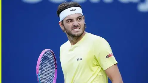 Pictured: Taylor Fritz in action