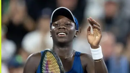 Victoria Mboko celebrates