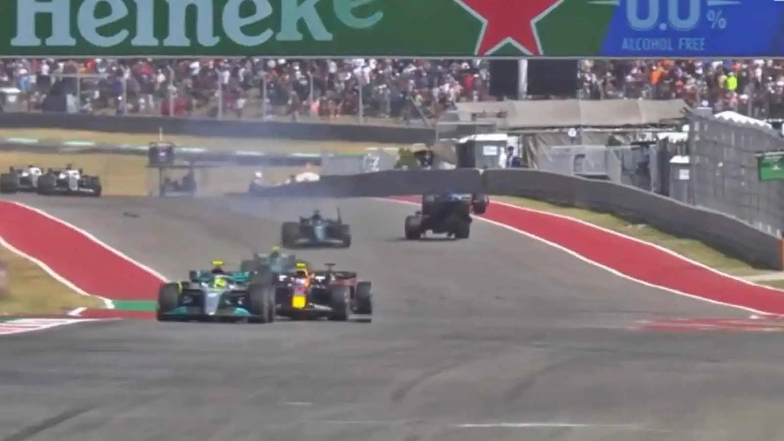 Fernando Alonso hits Lance Stroll in scary high-speed US Grand Prix ...