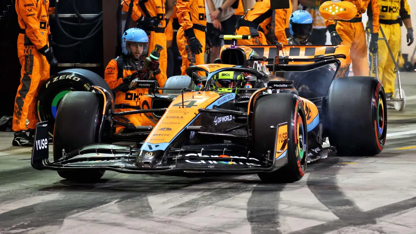 Norris Racing Car McLaren reveal reasons behind Lando Norris having to take six pit stops ...