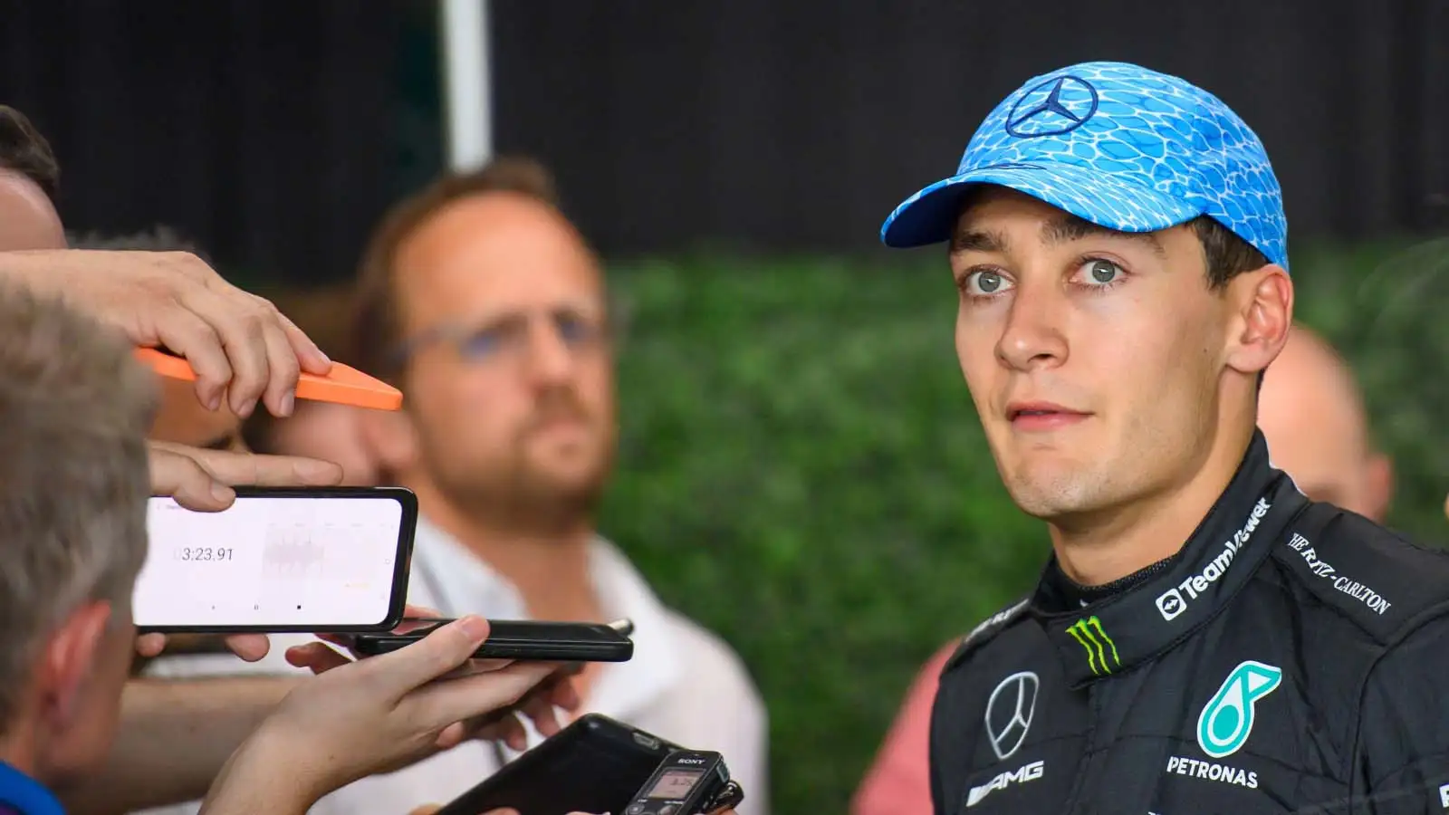 George Russell Driver Tag George Russell: P6 grid slot 'very flattering result' for Mercedes