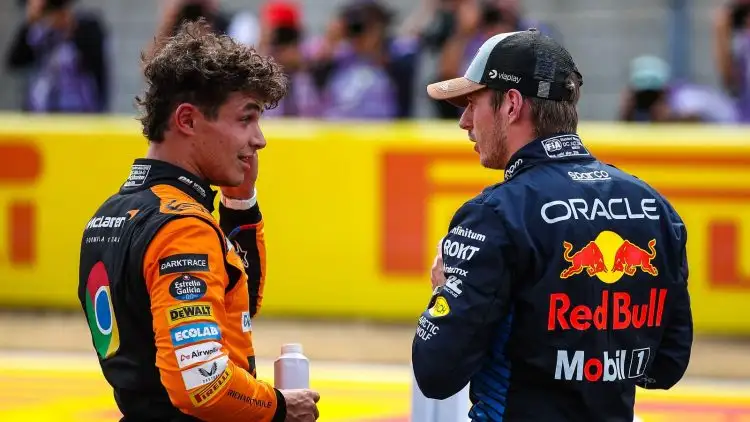 ‘Direct exchanges’ between Norris and Verstappen in ‘lively’ drivers ...