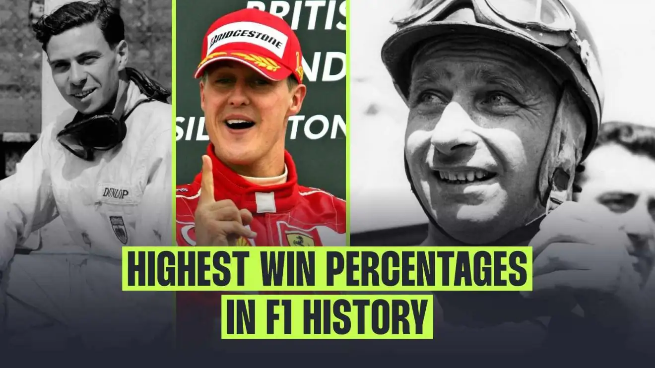 Top 10: The drivers with the highest win percentages in F1 history