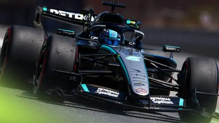 George Red Drop George Russell Barcelona pace mystery solved as Mercedes admits pitstop ...